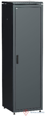 Шкаф сетевой 19дюйм LINEA N 38U 600х600мм металлическая передняя дверь черн. ITK LN05-38U66-M