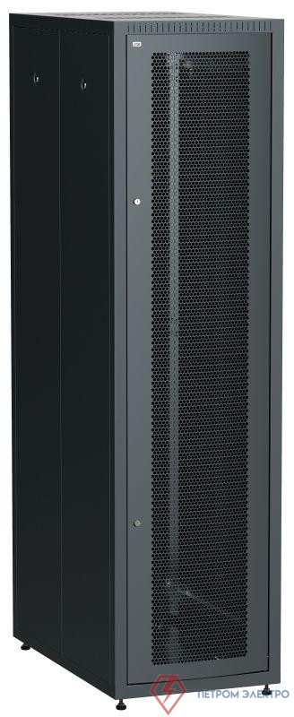 Шкаф сетевой LINEA E 33U 600х1000мм двери 2шт перфорир. и метал. черн. ITK LE05-33U61-PM