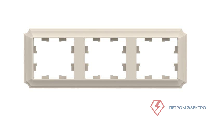 Рамка 3-м AtlasDesign Antique универс. беж. SE ATN100203