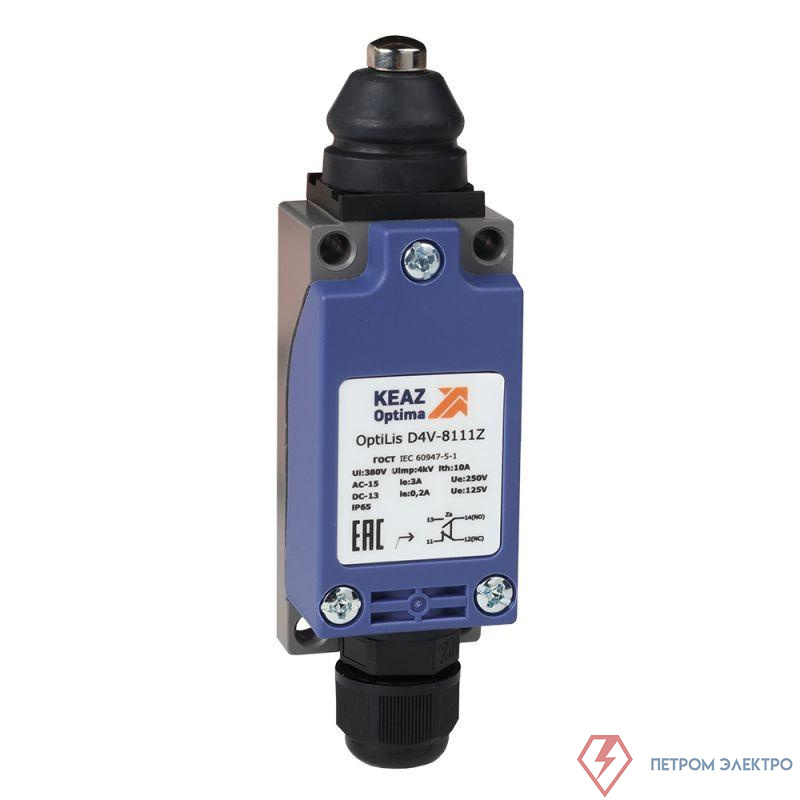 Выключатель концевой OptiLiS D4V-8111Z толкатель метал. XCKP2110P16 КЭАЗ 365295