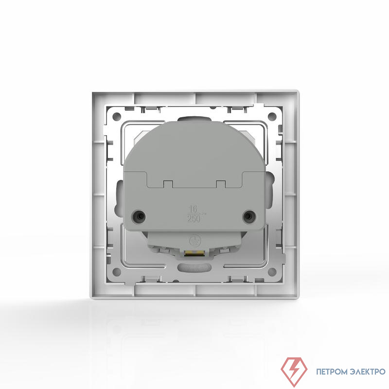 Розетка 1-м СП Pixel с заземл. с 2-мя заряд. устр. USB тип A+A механизм алюм. TOKOV ELECTRIC TKE-PX-R1U2A-C03