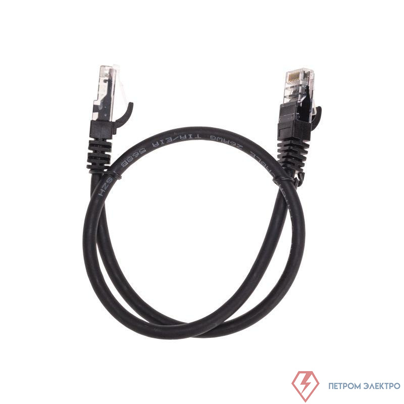 Патч-корд U/UTP CAT 6 RJ45-RJ45 26AWG LSZH черн. 0.5м Rexant 02-0292-05