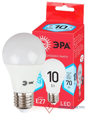 Лампа светодиодная smd A60-10w-840-E27_ECO грушевидная ЭРА Б0028005 0