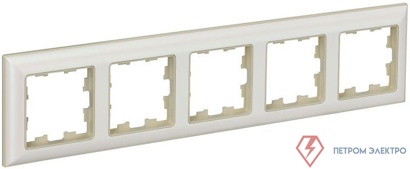 Рамка 5-м BRITE РУ-5-Бр беж./жемчуж. IEK BR-M52-12-1-K10