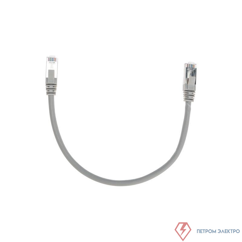 Патч-корд F/UTP кат.6 RJ45-RJ45 26AWG LSZH 0.3м сер. Rexant 02-0210-03
