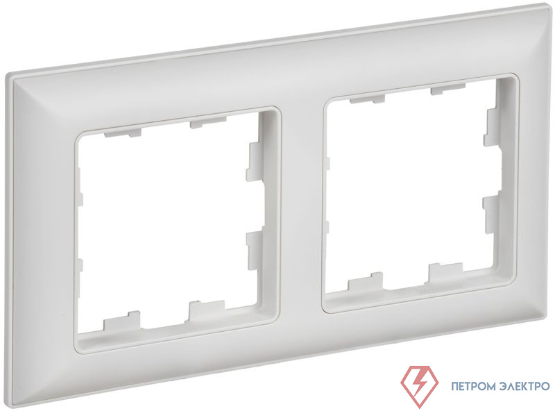 Рамка 2-м BRITE РУ-2-БрАБ арктич. бел./бел. IEK BR-M22-12-K91