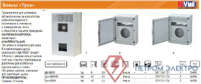 Бокс ОП Тусо для сч+12мод. IP55 сер./дым. двер. Рувинил 69031П