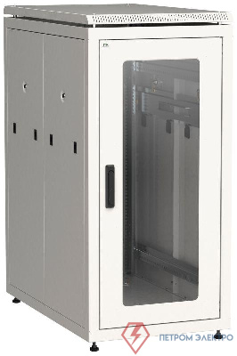Шкаф сетевой 19дюйм  LINEA N 24U 600х1000мм стеклянная передняя дверь сер. ITK LN35-24U61-G
