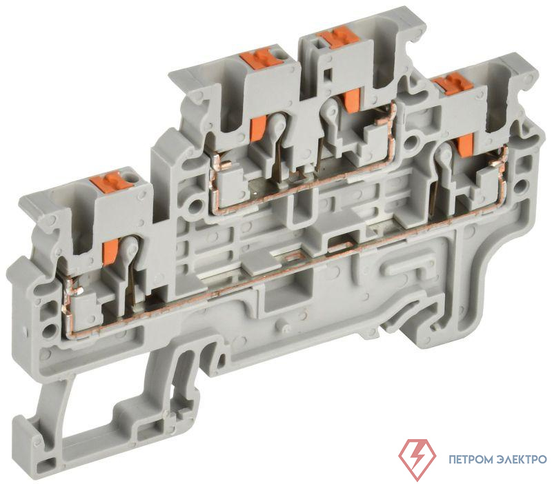 Колодка клеммная CP-ML 2 ур. 2.5кв.мм сер. IEK YCT23-00-2-K03-002