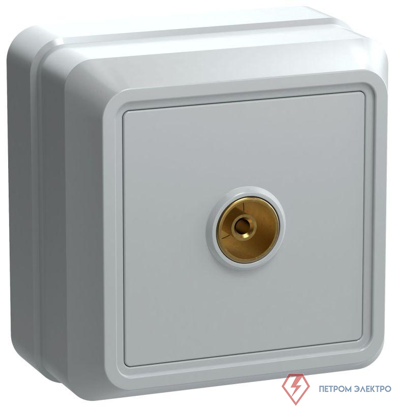 Розетка телевизионная TV 1-м ОП Октава РТВ20-ОБ IP20 бел. GENERICA EAO10-K01-DC