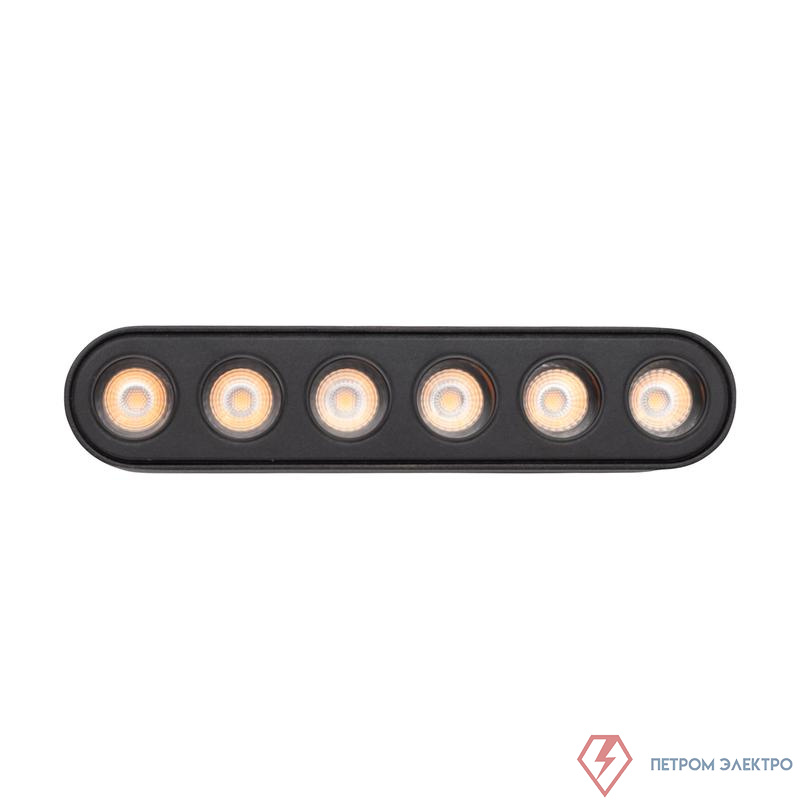 Светильник светодиодный трековый MTR16 1206 6Вт 3000К IP20 spot 36град. BL низковольтный черн. Pro JazzWay 5056251