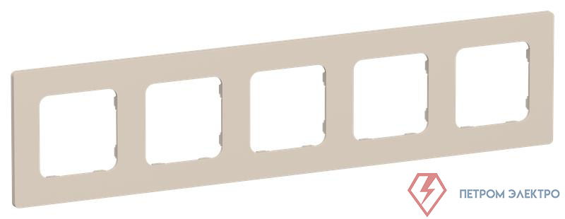 Рамка 5-м СП FLITE РУ-5-К-ФлЛ льняной IEK FI-M52-32-20-K88