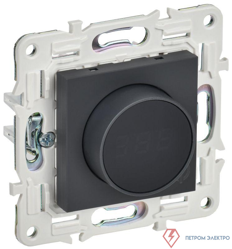 Термостат электронный SKANDY SK-T01G с индикацией графит IEK SK-RT11-K53