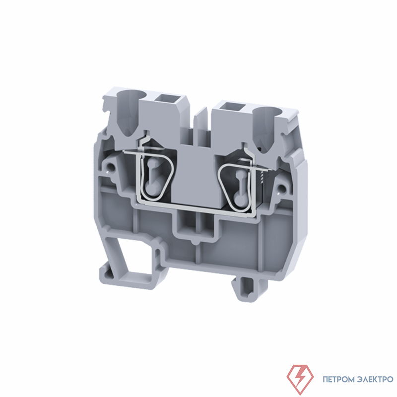 Мини-клемма проходная пружинная OptiClip CXM-2.5-I-24A-(0.2-2.5) сер. КЭАЗ 331821