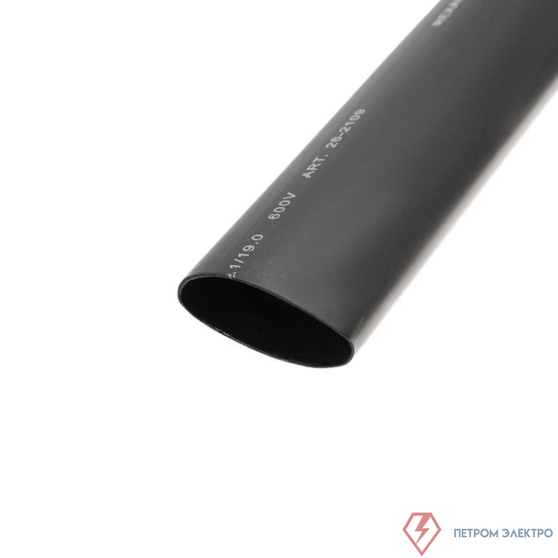 Трубка термоусадочная двустенная клеевая 38.1/19.05 (2:1) черн. 1м (уп.4шт) Rexant 26-2109