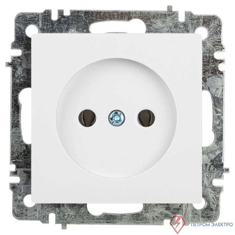 Розетка 1-м СП Accent 6-201-01 16А IP20 250В 2Р AL/CU бел. Intro Б0063653