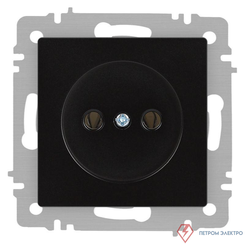 Розетка Accent 6-201-05 2P 16А-250В IP20 СУ антрацит Intro Б0063665