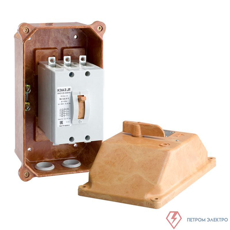 Выключатель автоматический 3п 25А 12Iн 10кА ВА21-29-320010 У2 400В AC IP54 КЭАЗ 102264