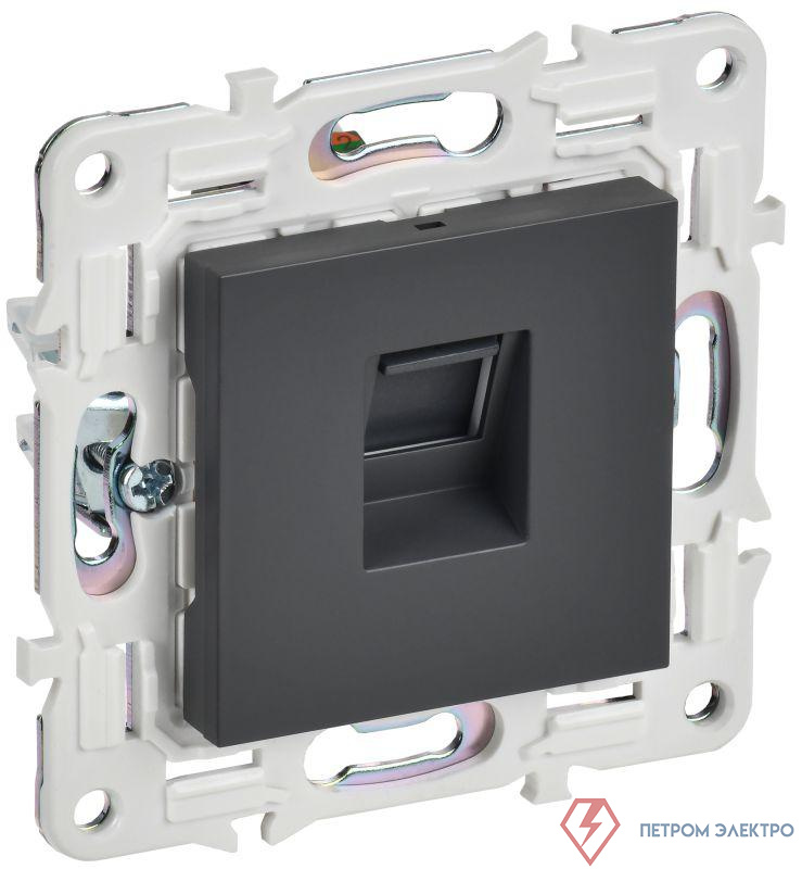 Розетка компьютерная RJ45 кат.5E SKANDY SK-K01T титан IEK SK-K10-1-K48