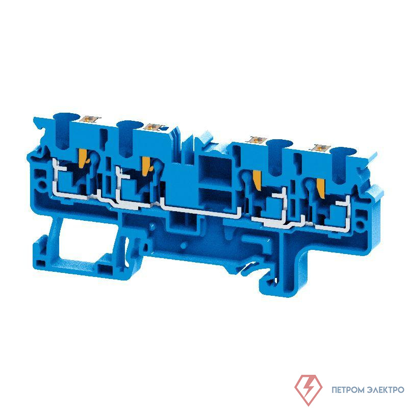 Клемма с 4-мя контактами push-in OptiClip СP-4-QUATTRO-(0.2-4)-I-BU син. КЭАЗ 331851