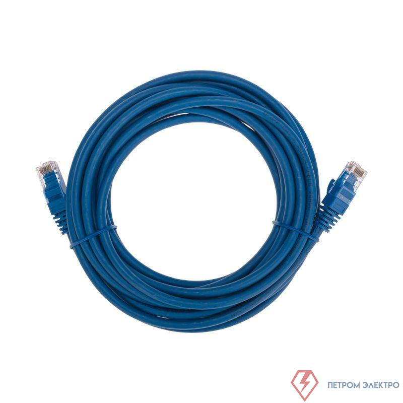 Патч-корд U/UTP CAT 6 RJ45-RJ45 26AWG LSZH син. 5м Rexant 02-0294-5