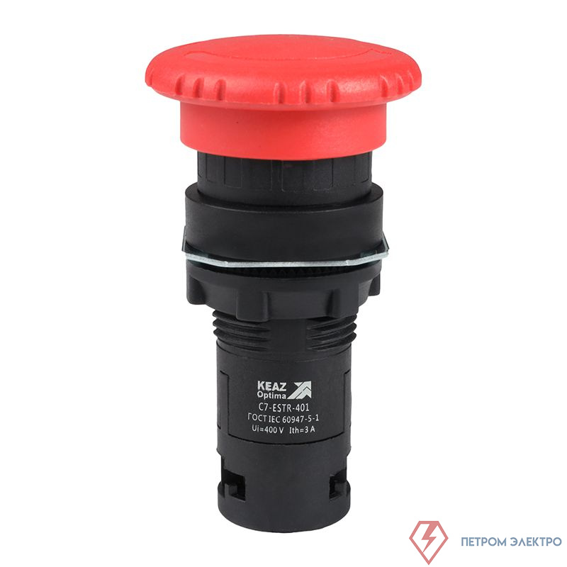 Кнопка аварийного останова OptiSignal Compact D22 С7-ESTR-401 красн. 1НЗ XB7ES542P КЭАЗ 362129