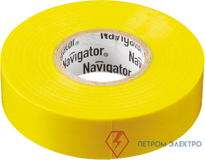 Изолента ПВХ 15мм (рул.20м) желт. NIT-B15-20/Y Navigator 71105