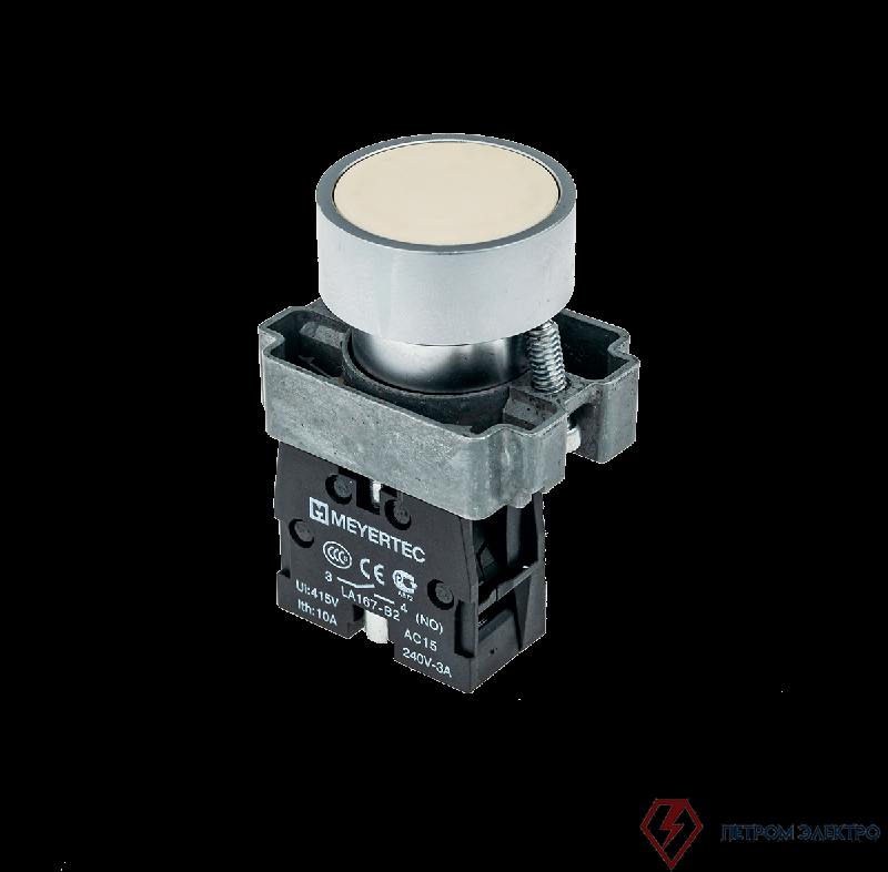 Кнопка плоская бел. 1NO мет. MTB2-BAZ111 ОВЕН 58150