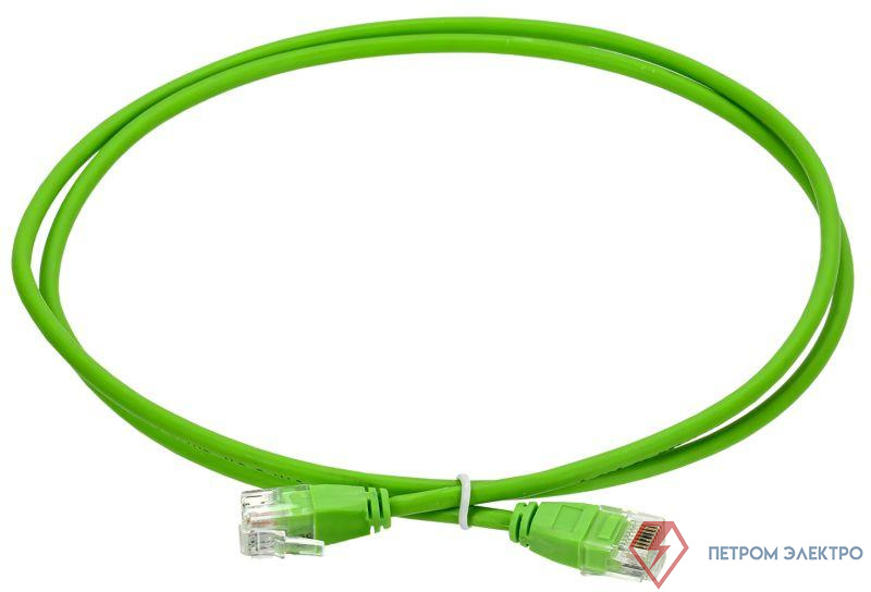 Патч-корд кат.6 UTP 3м slim колпачок без язычка зел. ITK PC02-C06UL-3M-SL-NT