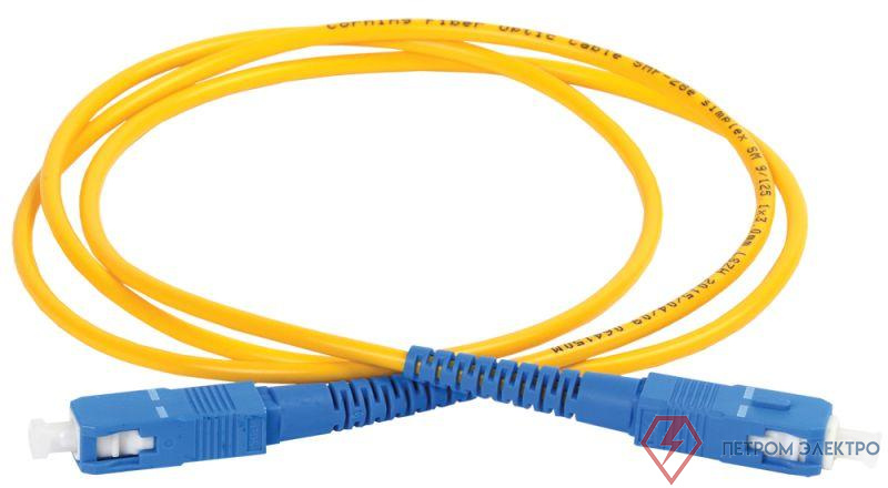 Патч-корд оптический коммутационный соединительный для одномодового кабеля (SM); 9/125 (OS2); SC/UPC-SC/UPC; одинарного исполнения (Simplex); LSZH (дл.1м) ITK FPC09-SCU-SCU-C1L-1M