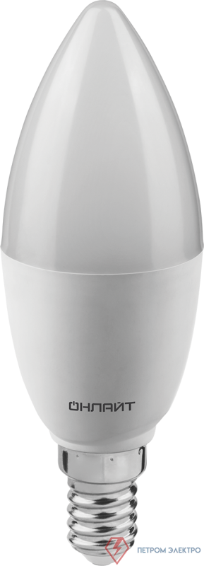 Лампа светодиодная 90 453 OLL-C37-15-230-4K-E14-FR 15Вт свеча 4000К нейтр. бел. E14 1500лм 176-264В ОНЛАЙТ 90453