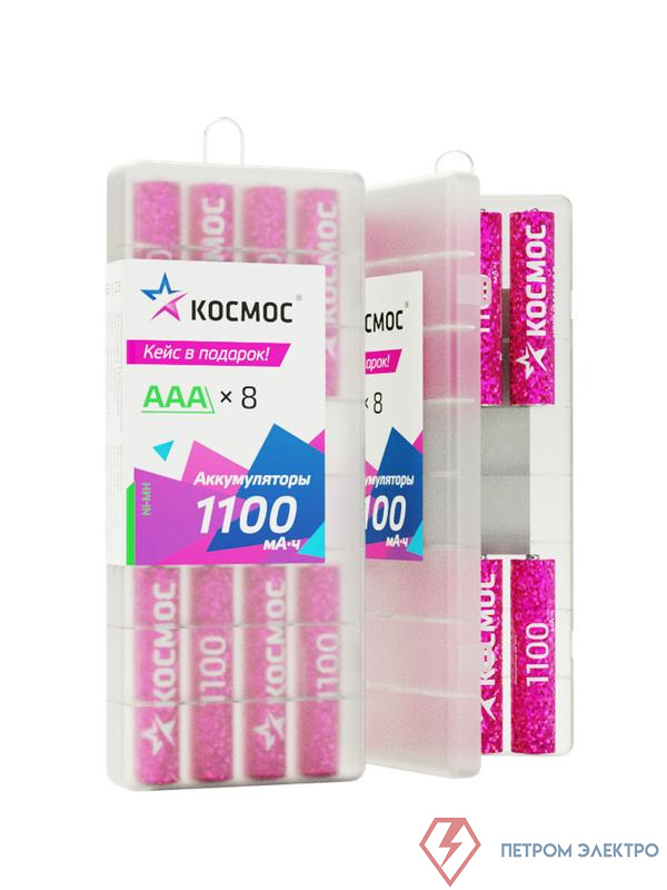 Аккумулятор AAA/R03 1100мА.ч Ni-MH 8B (уп.8шт) КОСМОС KOCR03NIMH1100mAh8B