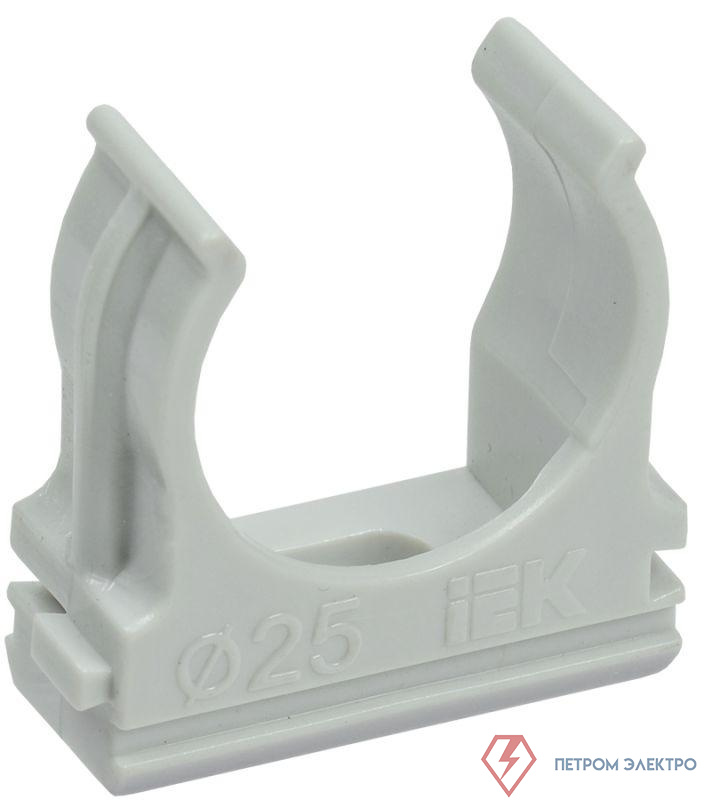 Держатель для труб (клипса) CF25 с защелкой ELASTA IEK CTA10D-CF25-K41-100