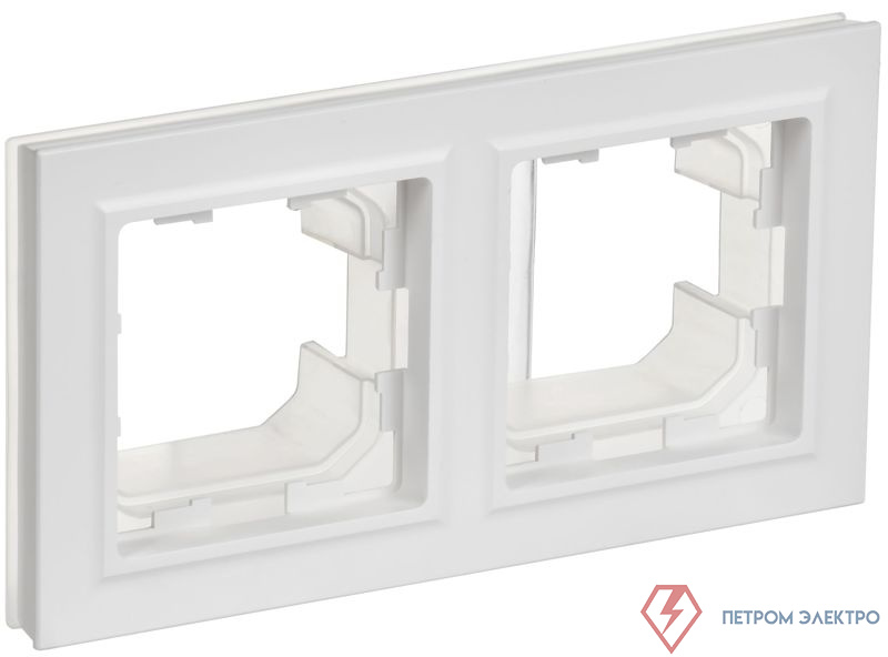 Рамка 2-м BRITE РУ-2-БрАБ-44 IP44 арктич. бел. IEK BR-M22-44-K91