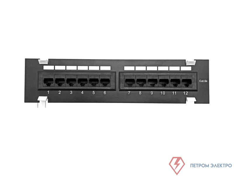 Патч-панель настенная 12 портов RJ45 UTP кат.5E TOKOV ELECTRIC TKE-WMPP-5E-1U-12P-UTP