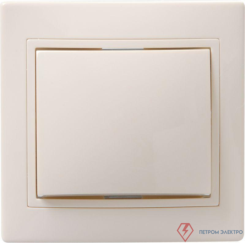 Выключатель 1-кл. СП Кварта 10А IP20 ВС10-1-0-ККм крем. GENERICA EVK10-K33-10-DM