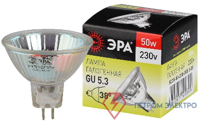 Лампа галогенная GU5.3-JCDR (MR16) -50W-230V-Cl ЭРА C0027365