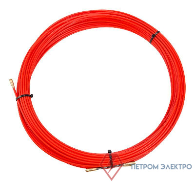 Протяжка кабельная (мини УЗК в бухте) 25м стеклопруток d3.5мм красн. Rexant 47-1025