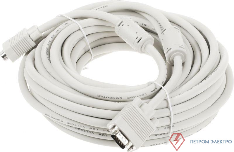 Кабель CABLE15 DB15 (m) DB15 (m) 15м феррит.кольца сер. 675580