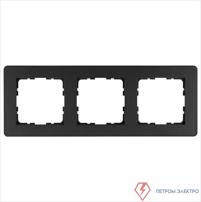 Рамка 3-м G-Flex антрацит Jasmart G1103B