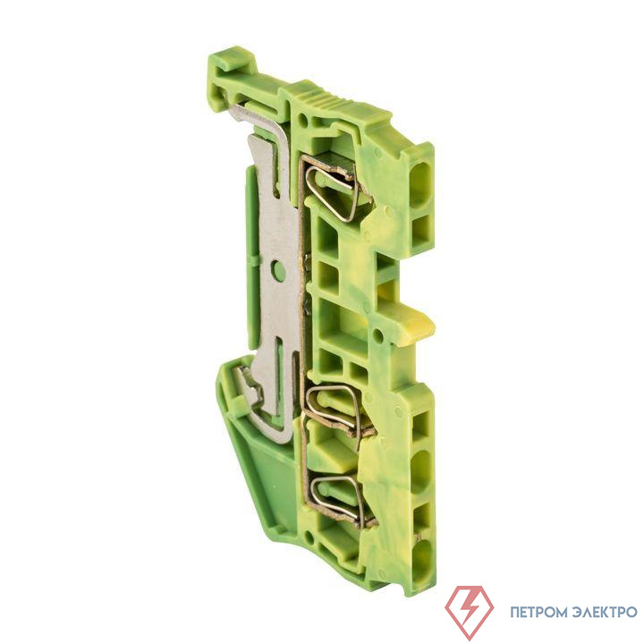Колодка клеммная ST-1.5 3 вывода земля пружинная EKF plc-jxb-st-1.5-3-pen