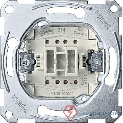 Выключатель кнопочный 1-кл. 1-п СП Merten System M 10AX с самовозвратом механизм SchE MTN3150-0000