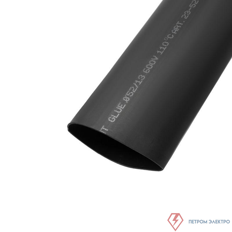 Трубка термоусадочная двустенная клеевая 52/13 (4:1) черн. 1м Rexant 23-5206