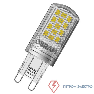 Лампа светодиодная LED Star PIN 3.8Вт прозрачная 4000К нейтр. бел. G9 470лм 220-240В угол пучка 300град. (замена 40Вт) OSRAM 4058075432420