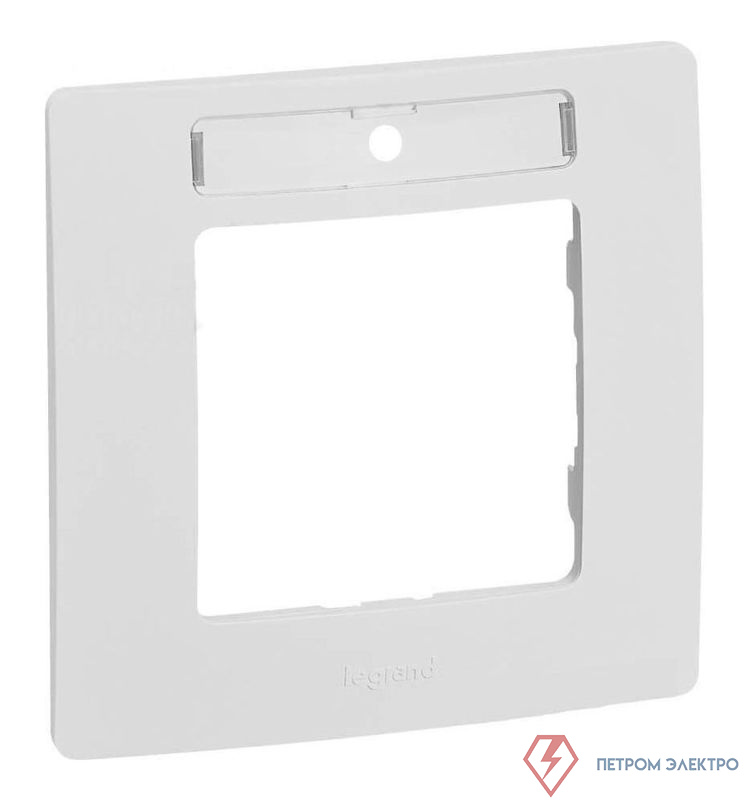 Рамка 1-м СП Etika IP20 с держателем для маркировки бел. IEK 672506