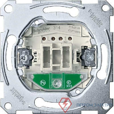 Выключатель кнопочный 1п СП Merten 10А с отдел. замыкающ. и сигнал. контакт. с индикацией для накладки с картой-ключом механизм SchE MTN3760-0000