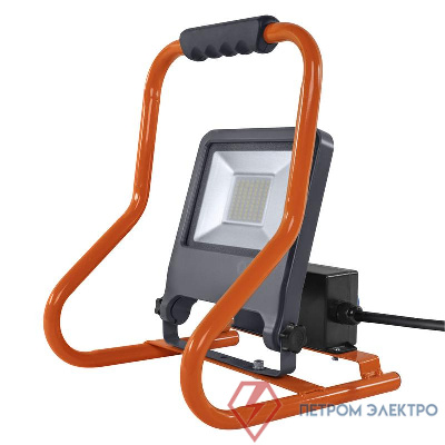 Прожектор светодиодный WORKLIGHT 50Вт 4500лм 4000К нейтр. бел. переносной с ручкой и двумя разъемами для подключения в сеть 220В черн. LEDVANCE 4058075321342