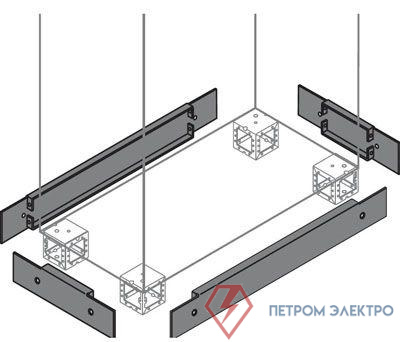 Фланец цоколя бок. 100х500мм (уп.2шт) ABB ZN5000