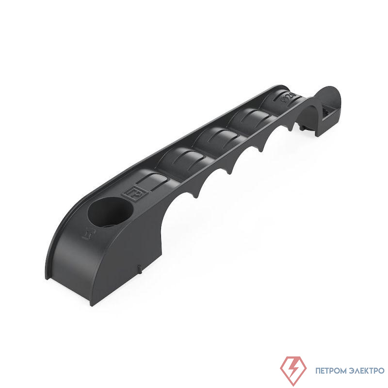 Держатель труб d20мм для прямого монтажа односторон. на 5 мест черн. (уп.20шт) Промрукав PR13.03283