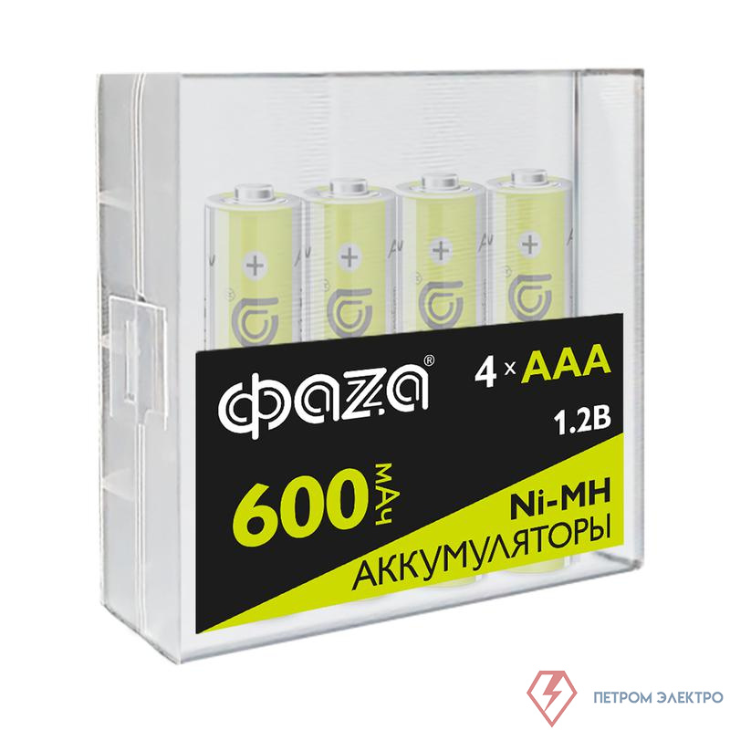 Аккумулятор AAA/HR03 Ni-MH 1.2В 600мА.ч Box-4 (уп.4шт) ФАZА 5059740